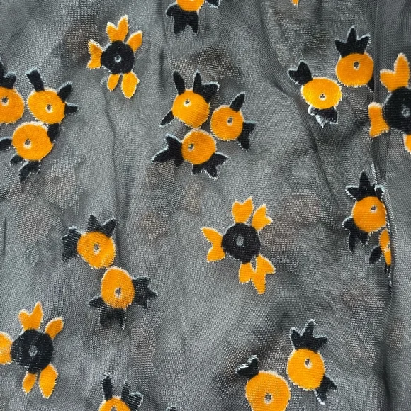 Rickie Freeman for Teri Jon Sheer Floral Burnout Velvet Midi Dress | Size 6 - Picture 6 of 11